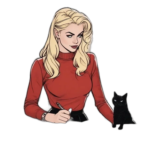 animal, comic book art, cartoon, pixel art, concept art, red, inside, cluttered transparent PNG cut-out