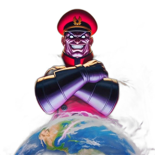 crown, staff, robot, weapon, concept art, comic book art, cartoon, vaporwave transparent PNG cut-out