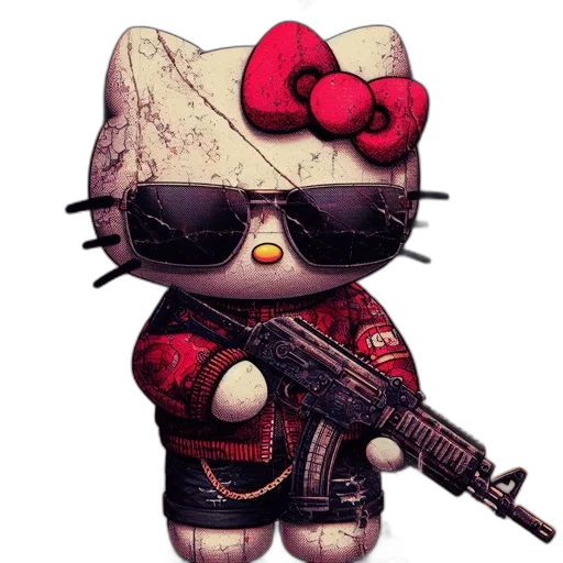 weapon, cyberpunk, concept art, pixel art, comic book art, unconventional, rendition, hello transparent PNG cut-out
