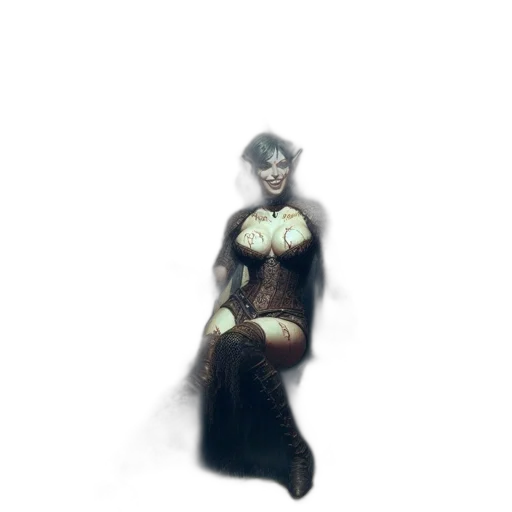 dress, staff, crown, mask, concept art, fantasy art, pixel art, 3d render transparent PNG cut-out
