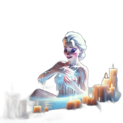 jewelry, dress, concept art, pixel art, fantasy art, comic book art, underwater, neon lights transparent PNG cut-out