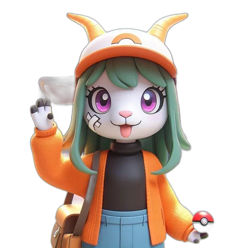 staff, concept art, 3d render, cartoon, anime, playful, goat-like, humanoid transparent PNG cut-out