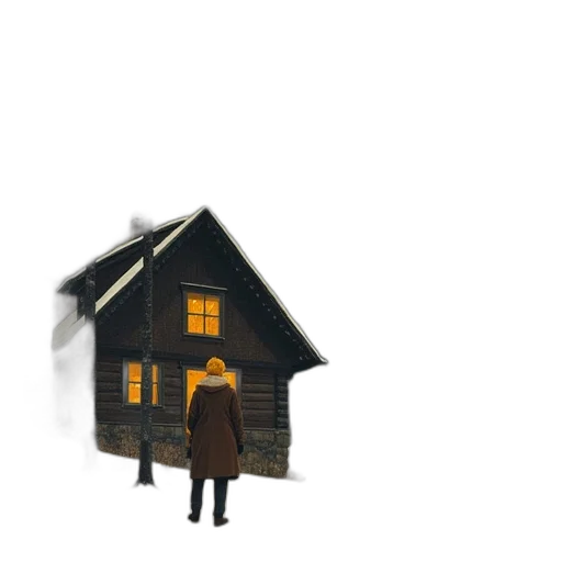 building, jacket, face, hat transparent PNG cut-out