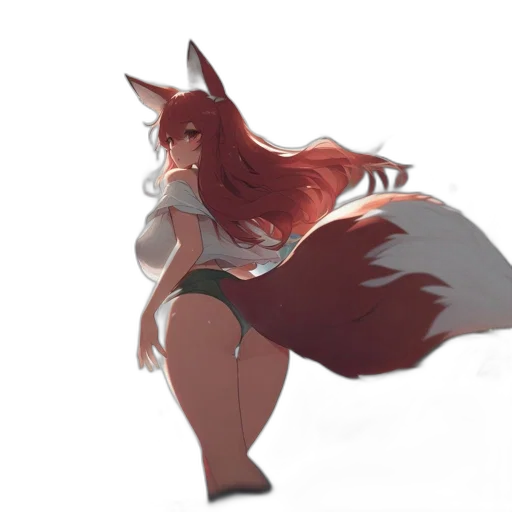 dress, creature, animal, staff, concept art, anime, fantasy art, 3d render transparent PNG cut-out