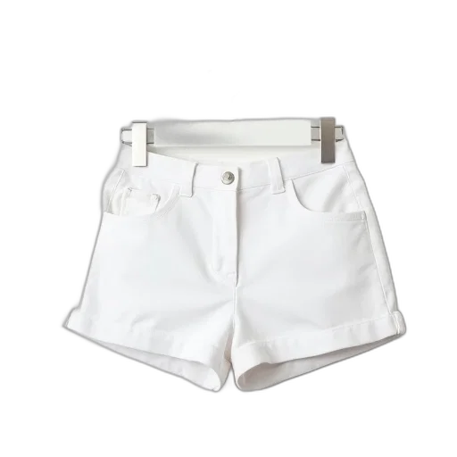 monochrome, pair, white, women, shorts, waistband, hook, eye transparent PNG cut-out