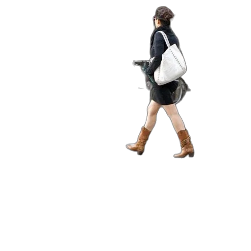 jacket, staff, shoes, robot, 3d render, concept art, photorealistic, woman transparent PNG cut-out