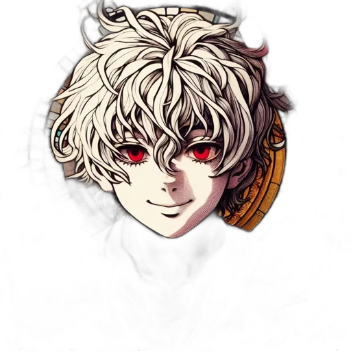 mask, face, hair, crown, pixel art, anime, watercolor, fantasy art transparent PNG cut-out