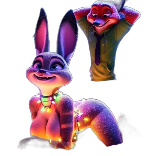 animal, creature, concept art, 3d render, fantasy art, cartoon, neon lights, fire transparent PNG cut-out