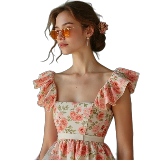 dress, photorealistic, pastel, cynthia transparent PNG cut-out