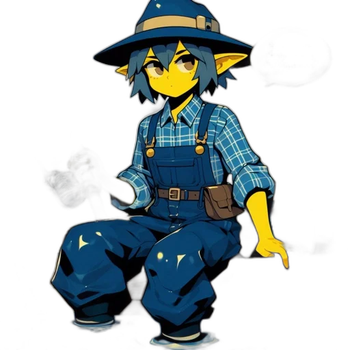 staff, hat, weapon, animal, concept art, pixel art, anime, fantasy art transparent PNG cut-out
