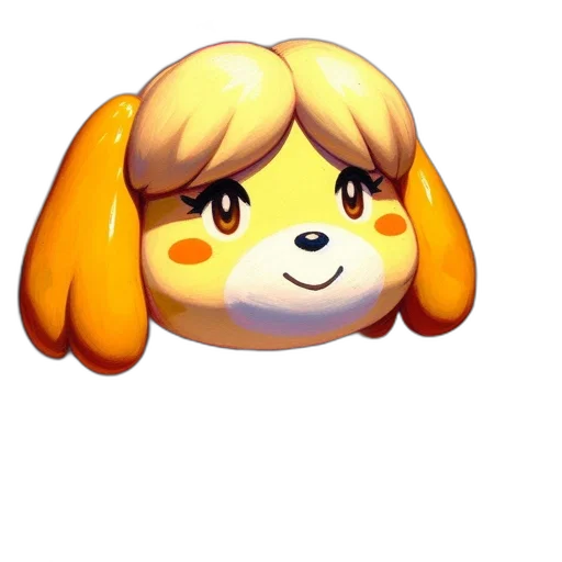 staff, animal, face, hair, pixel art, 3d render, concept art, anime transparent PNG cut-out