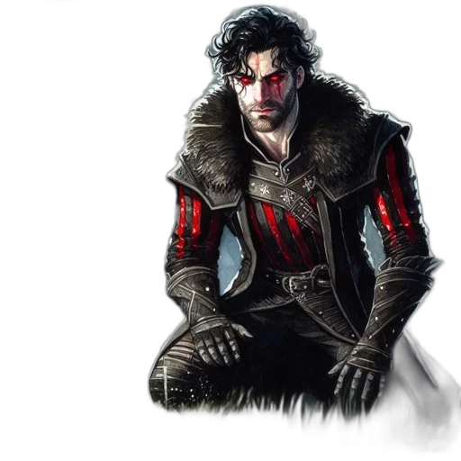 concept art, fantasy art, comic book art, photorealistic, red, man, intense, eyes transparent PNG cut-out