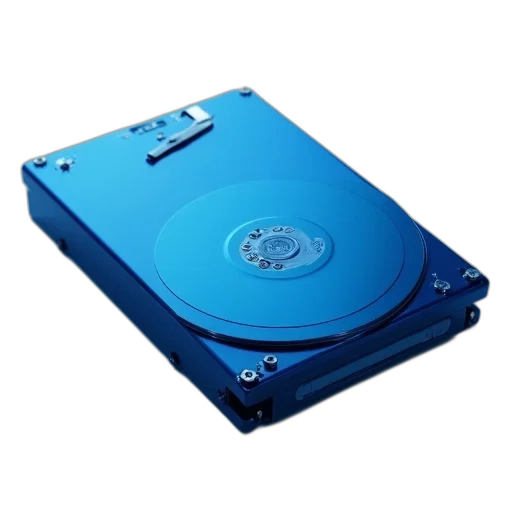 blue, hard, disk, drive, one, lid transparent PNG cut-out