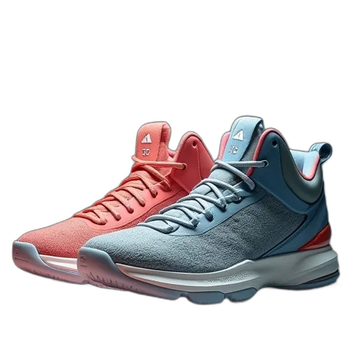 shoes, 3d render, colorful, pastel, size, comparison, adidas, basketball transparent PNG cut-out