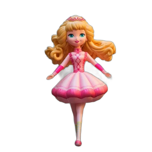 dress, 3d render, concept art, cartoon, inflatable, princess, balloon, floats transparent PNG cut-out