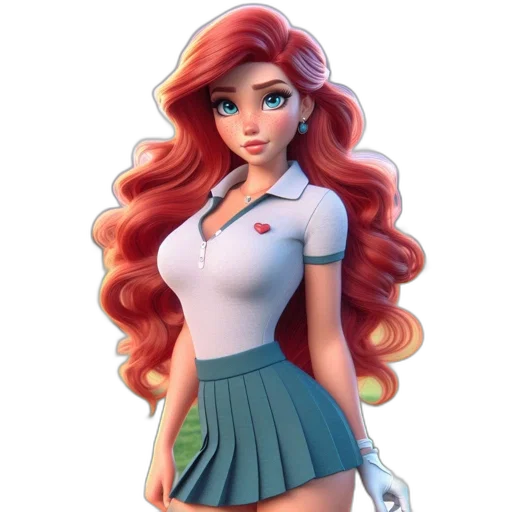 dress, staff, 3d render, concept art, cartoon, fantasy art, underwater, animated transparent PNG cut-out