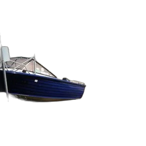 3d render, concept art, photorealistic, blue, boat, sits, grass, near transparent PNG cut-out