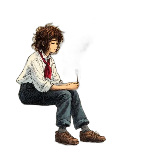 staff, jacket, pixel art, concept art, anime, watercolor, traditional, japanese transparent PNG cut-out
