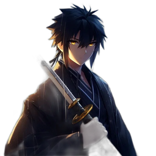 staff, sword, weapon, anime, concept art, pixel art, fantasy art, dark transparent PNG cut-out