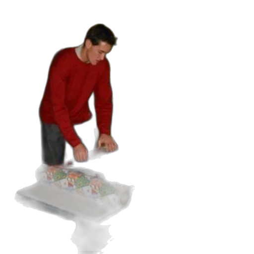 furniture, 3d render, underwater, outer space, fog, man, red, sweater transparent PNG cut-out