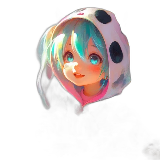 robot, face, mask, umbrella, 3d render, concept art, anime, fantasy art transparent PNG cut-out