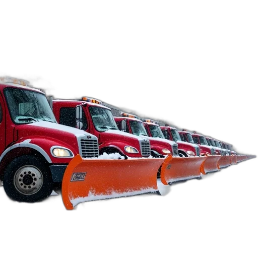 staff, weapon, row, snowplows, parked, street, first, snowplow transparent PNG cut-out