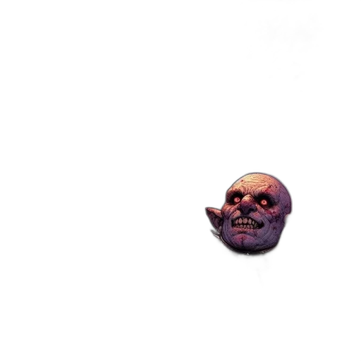 mask, face, creature, staff, pixel art, concept art, 3d render, vaporwave transparent PNG cut-out