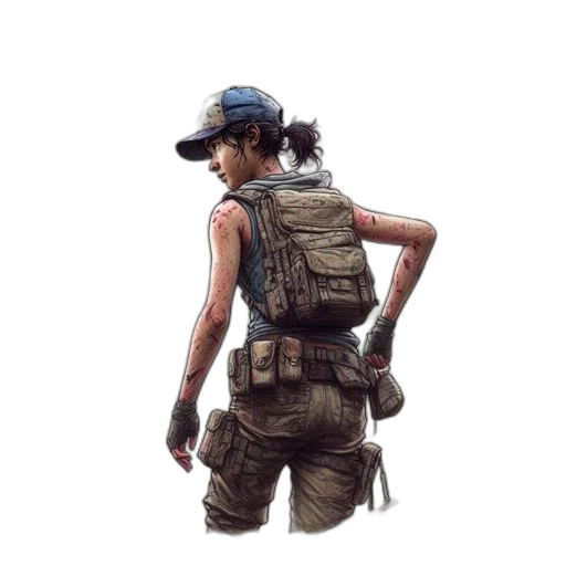 weapon, jacket, hat, staff, concept art, pixel art, watercolor, fantasy art transparent PNG cut-out