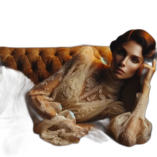 dress, furniture, photorealistic, 3d render, concept art, fantasy art, earth tones, golden transparent PNG cut-out