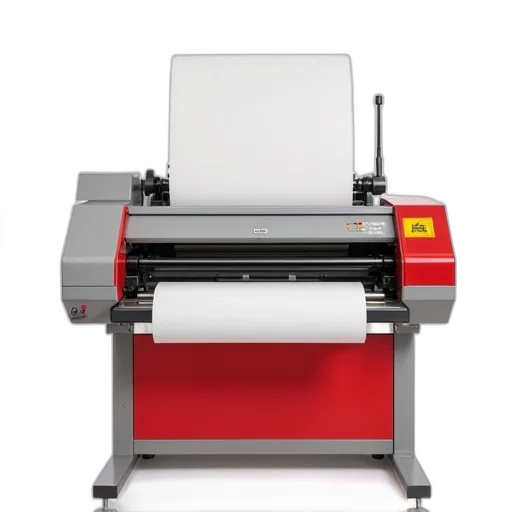 robot, weapon, modern, red, grey, printing, press, large transparent PNG cut-out