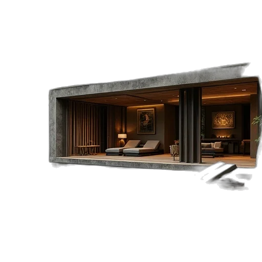 furniture, building, 3d render, concept art transparent PNG cut-out