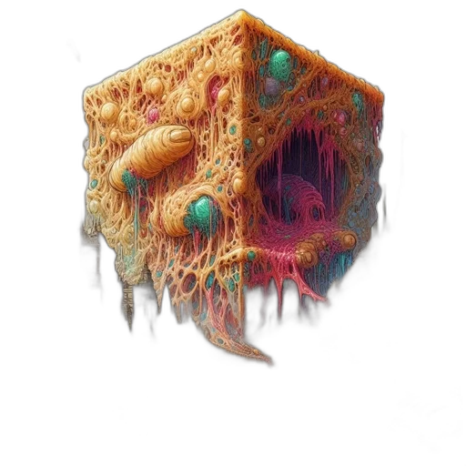 mask, creature, face, food, concept art, fantasy art, 3d render, pixel art transparent PNG cut-out