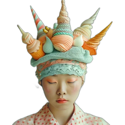 hat, crown, mask, jewelry, photorealistic, 3d render, fantasy art, concept art transparent PNG cut-out