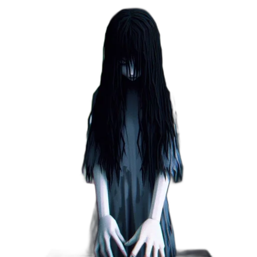 creature, hair, dress, mask, concept art, pixel art, 3d render, photorealistic transparent PNG cut-out
