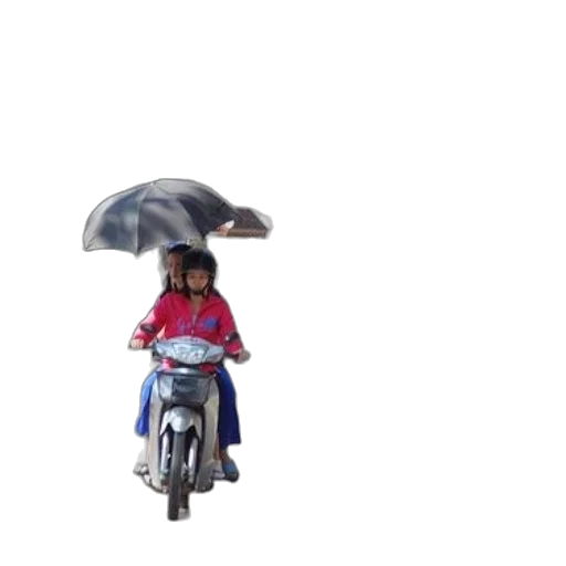 umbrella, jacket, car, photorealistic transparent PNG cut-out