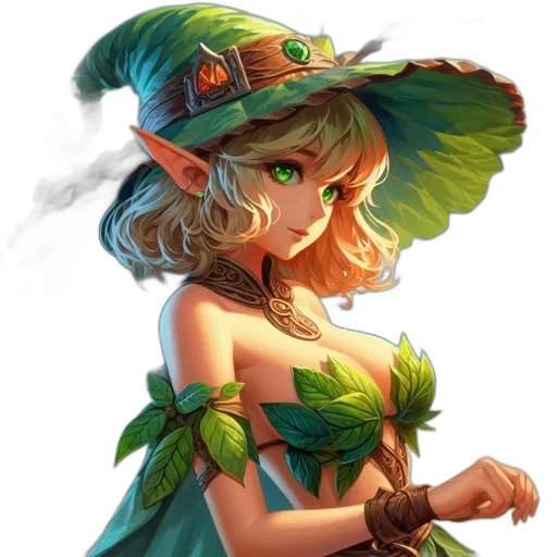 staff, hat, dragon, fantasy art, concept art, pixel art, photorealistic, green transparent PNG cut-out