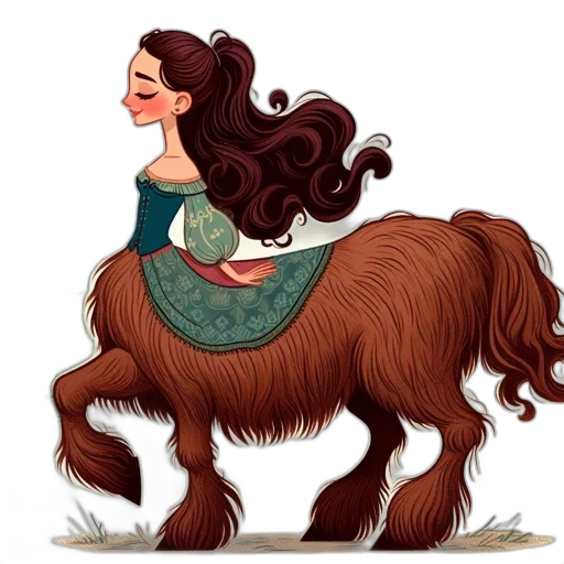 hair, animal, concept art, fantasy art, cartoon, watercolor, young, woman transparent PNG cut-out