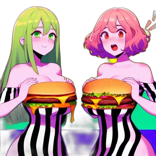 food, dress, vaporwave, pixel art, anime, concept art, neon lights, neon transparent PNG cut-out