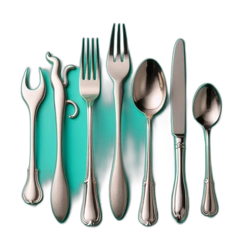 food, jewelry, weapon, 3d render, pastel, blue, green, monochrome transparent PNG cut-out