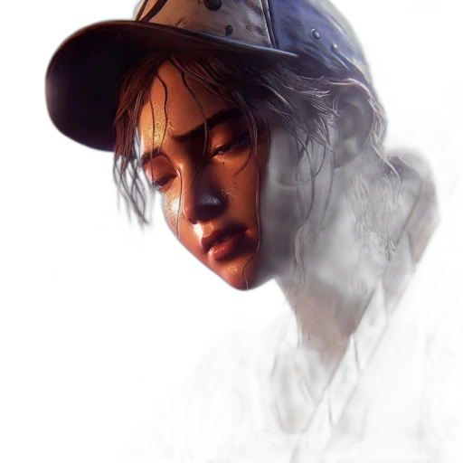 hat, face, jacket, mask, photorealistic, concept art, fantasy art, cyberpunk transparent PNG cut-out