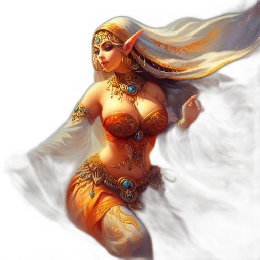 fantasy art, concept art, pixel art, photorealistic, underwater, fire, golden, colorful transparent PNG cut-out