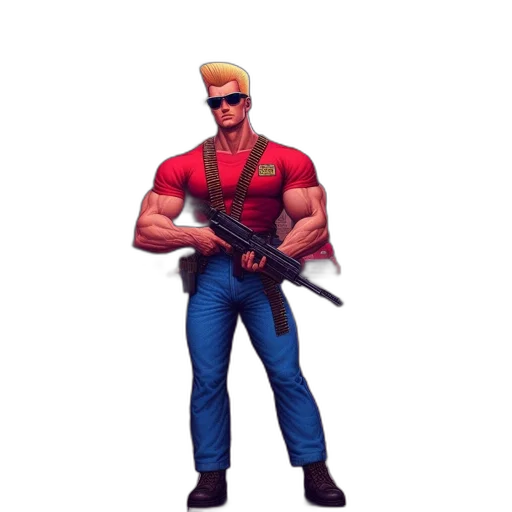 weapon, staff, jacket, pixel art, concept art, comic book art, cartoon, red transparent PNG cut-out