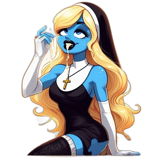 dress, robot, mask, comic book art, cartoon, concept art, fantasy art, blue transparent PNG cut-out