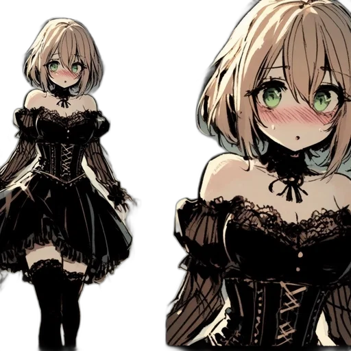 dress, creature, mask, concept art, anime, pixel art, fantasy art, monochrome transparent PNG cut-out