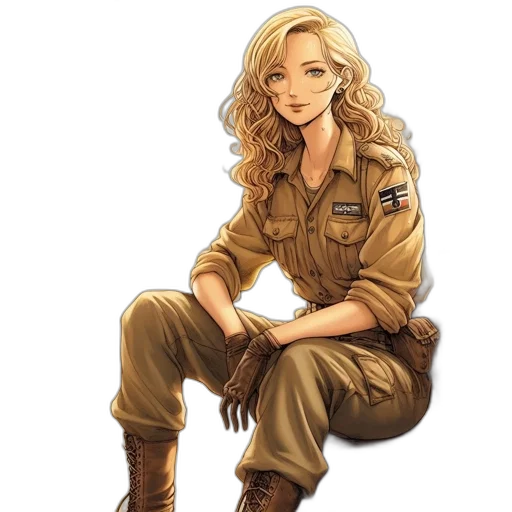 staff, jacket, concept art, pixel art, cartoon, comic book art, earth tones, animated transparent PNG cut-out