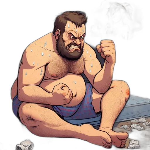 concept art, comic book art, pixel art, cartoon, inside, messy, room, large transparent PNG cut-out