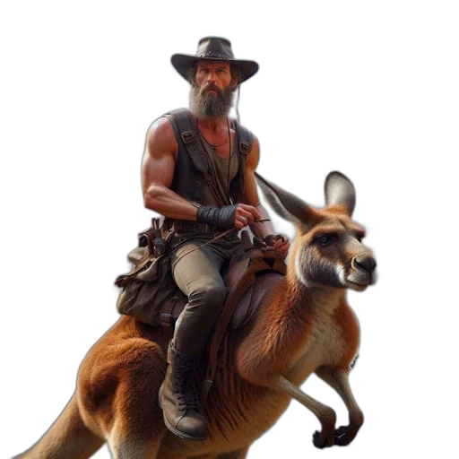 animal, hat, concept art, photorealistic, fantasy art, 3d render, urban, setting transparent PNG cut-out