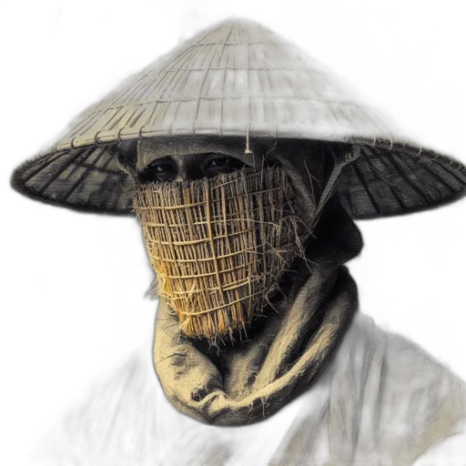 hat, mask, face, umbrella, photorealistic, concept art, watercolor, oil painting transparent PNG cut-out