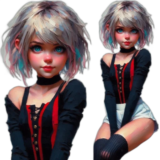 dress, concept art, fantasy art, 3d render, photorealistic, dark, red, neon transparent PNG cut-out