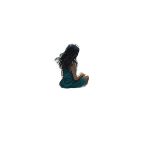 hair, creature, shoes, dress, pixel art, 3d render, vaporwave, photorealistic transparent PNG cut-out